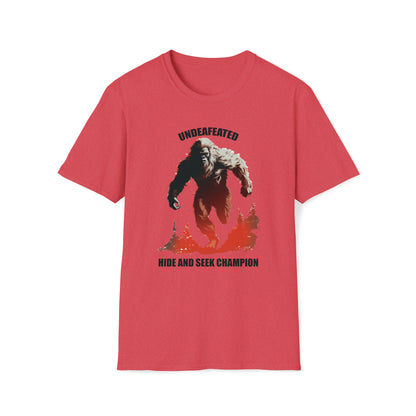 Undefeated Hide & Seek Champion Tee | Funny Bigfoot Shirt | Various Colors