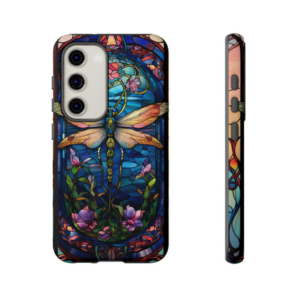 Art Nouveau Stained Glass Dragonfly Phone Case