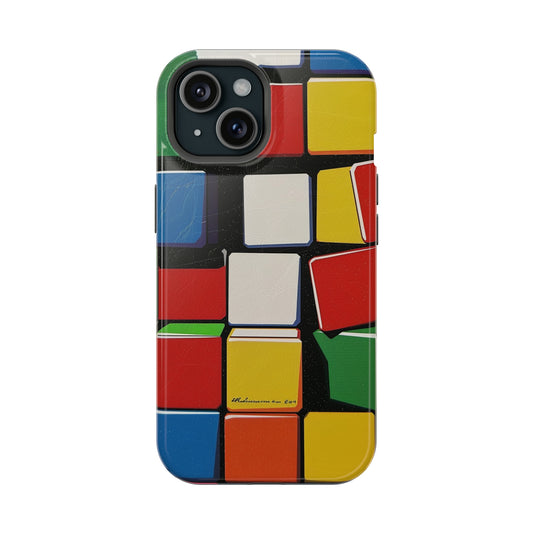 Rubik's Cube style phone cover for iPhone 15