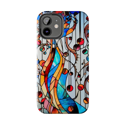 Golden Era Elegance: Art Deco Stained Glass iPhone Case | Vintage Glamour in Modern Protection