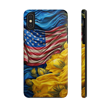 Support Ukraine Flag Phone Case | Show Your Ukrainian USA Patriotic Spirit with a Tough iPhone Case