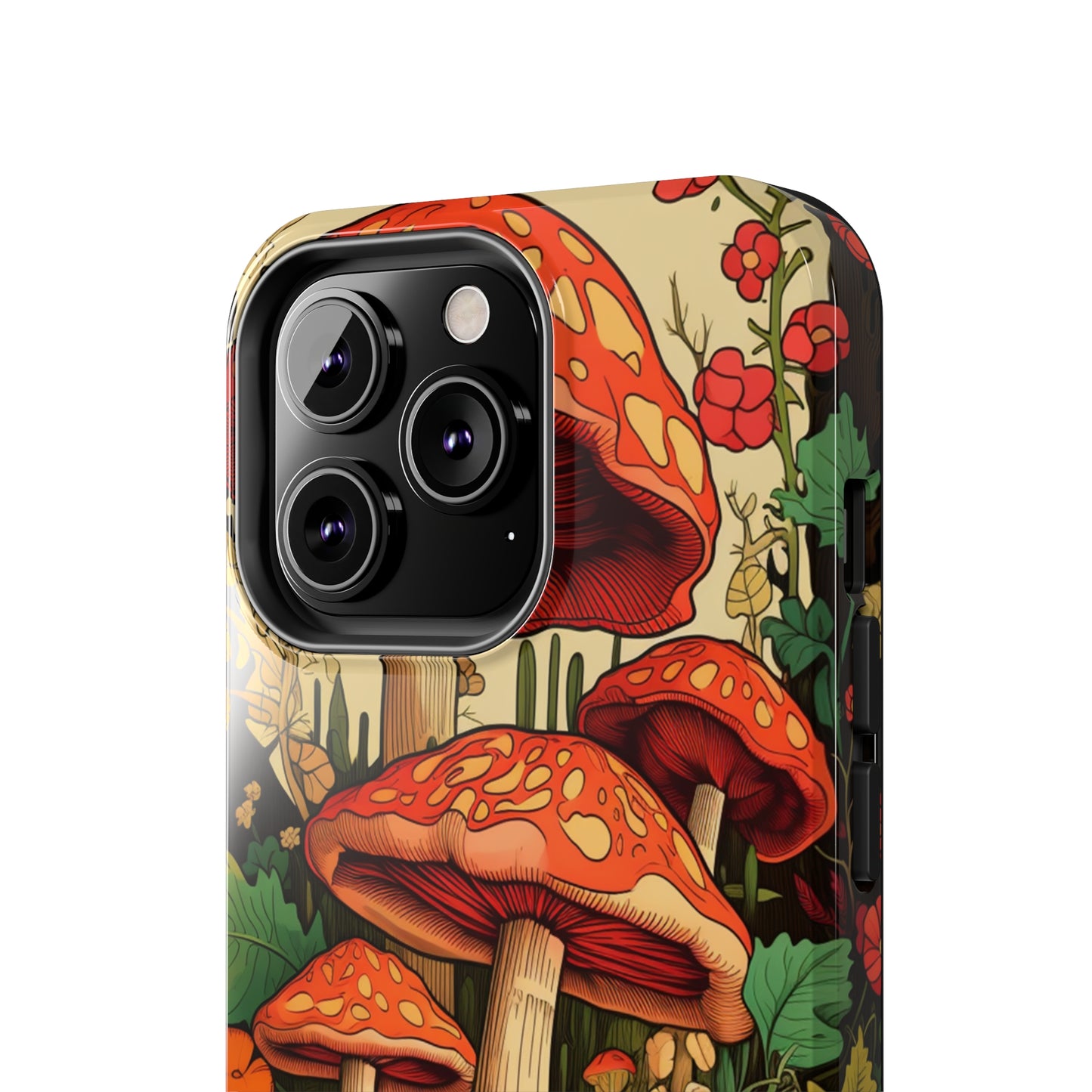 Psychedelic Retro Mushrooms: Dive Deep into Nostalgic Vibes | iPhone Case