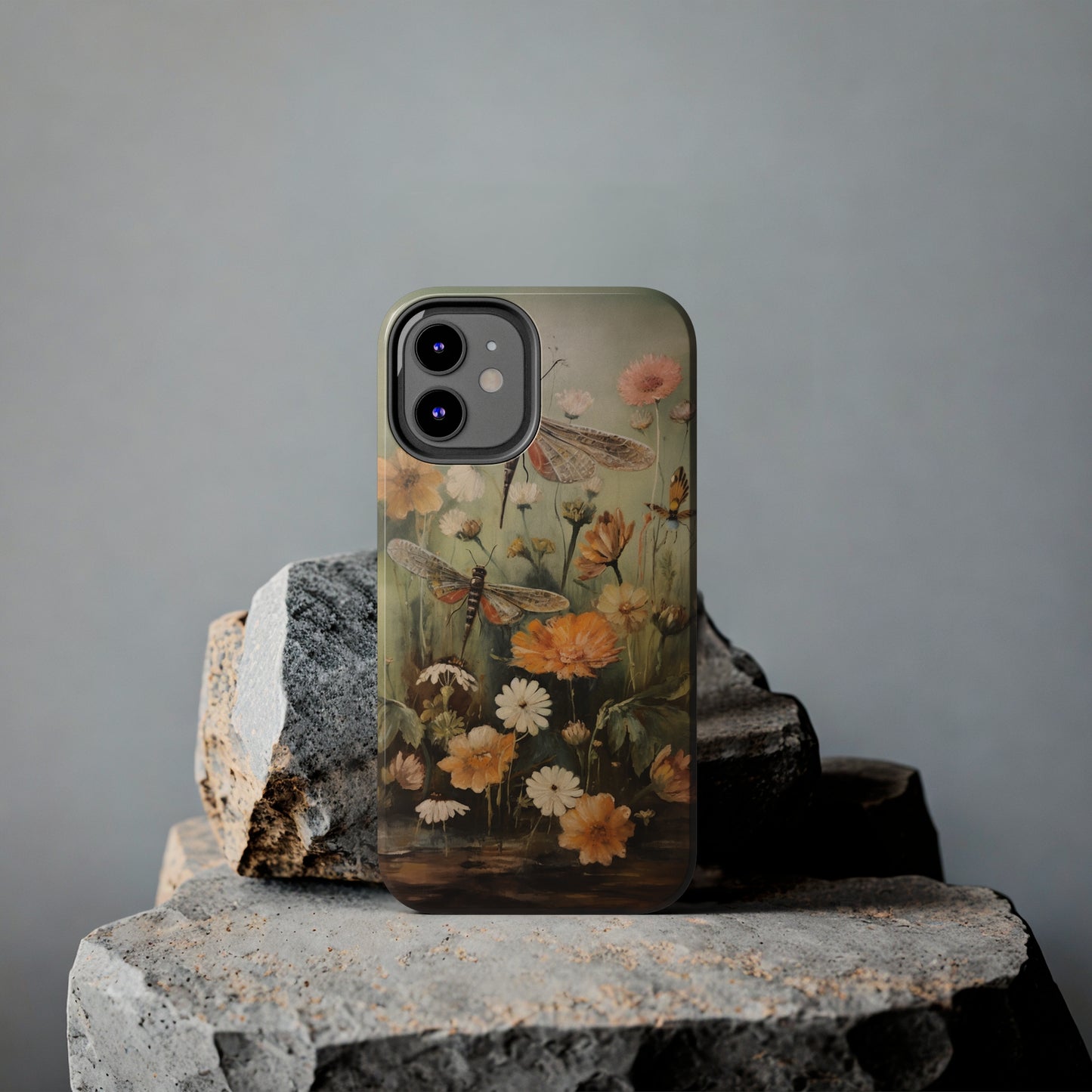 Dragonfly Floral Print iPhone Case | Nature-Inspired Elegance and Device Protection