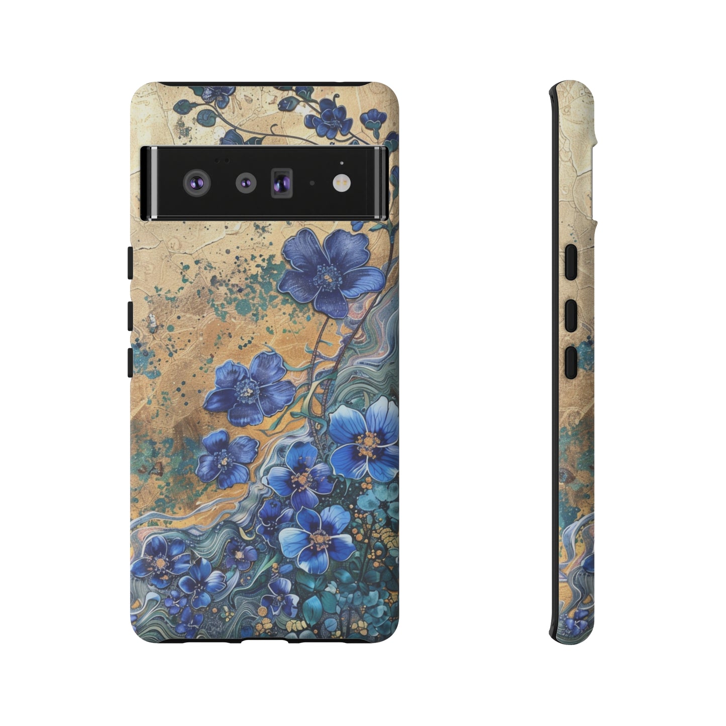 Forget Me Nots Vintage Color Splash Floral Design Phone Case