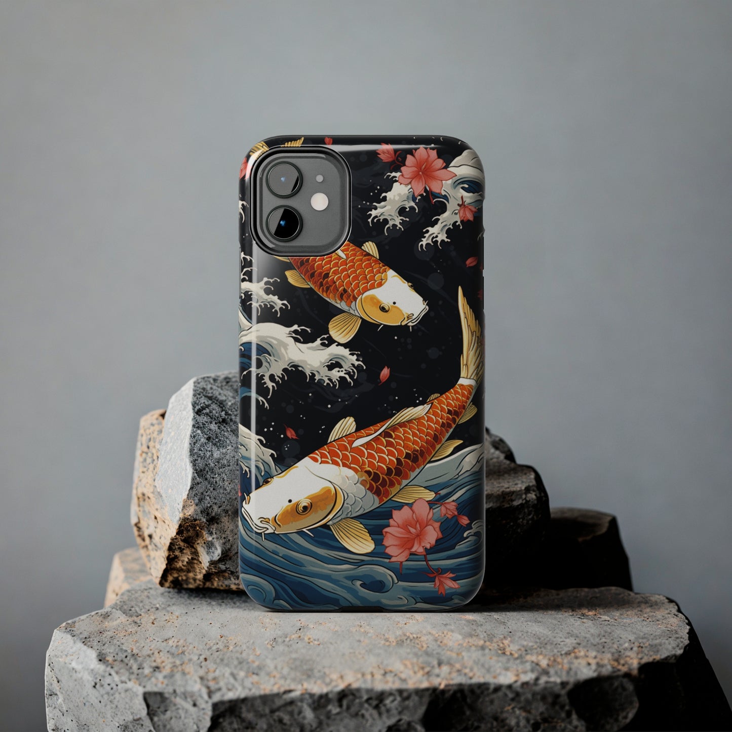 Graceful Flow: Koi Fish Inspired | Japanese Art Masterpiece iPhone Case