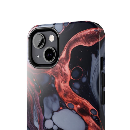 Marbled Dark Lava Flow Phone Case | Embrace the Vibrant Magma Vibes