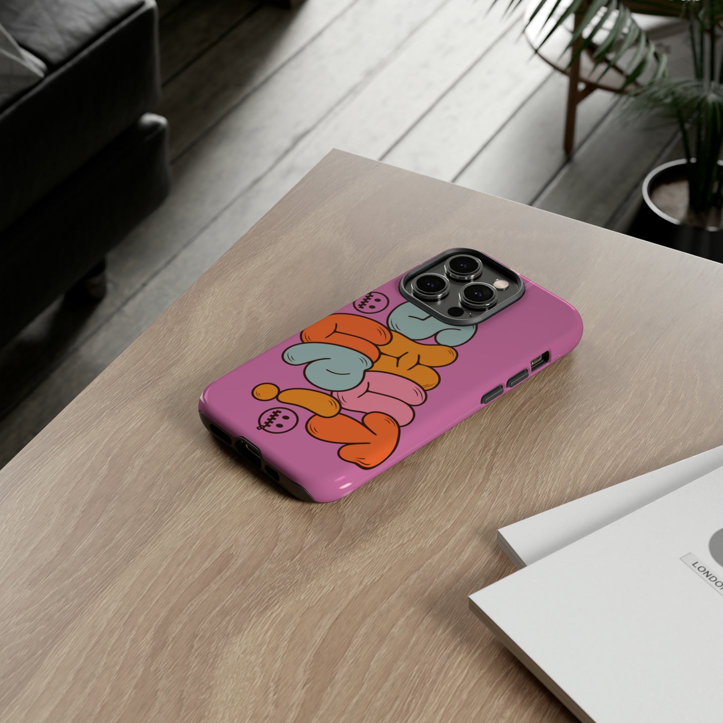 Shut Up Phone Case | Warm Retro Psychedelic Colors | For iPhone, Pixel, Samsung