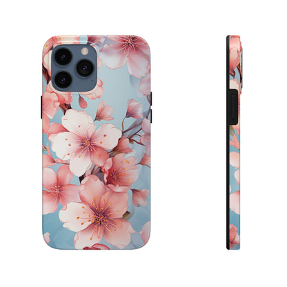 Pretty in Pink Flowers Tough iPhone Case | Floral Phone Cover