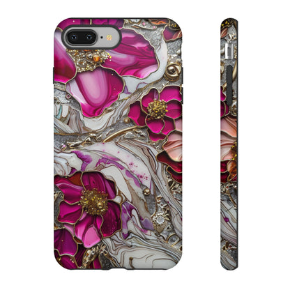 Stained Glass Magenta Floral Paisley Explosion Phone Case