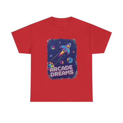 Asteroids Arcade Sci Fi T-Shirt Retro Gamer Gen X Nerd Tee