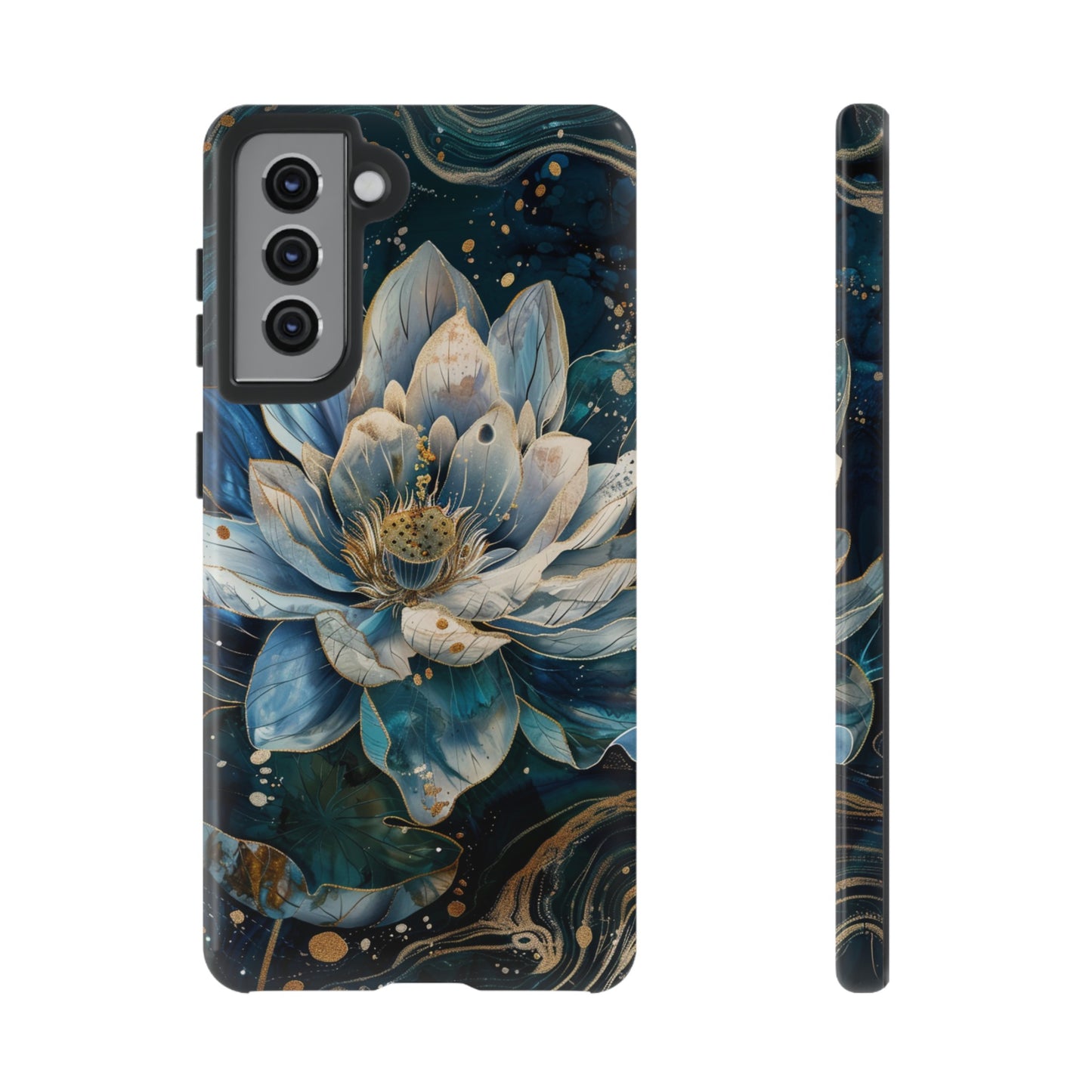 Zen Stained Glass Lotus Floral Design Phone Case