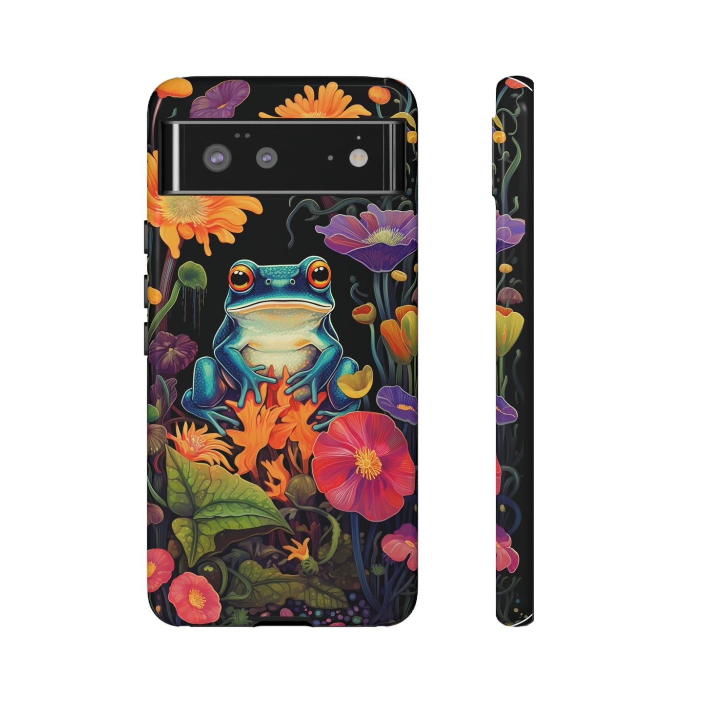 Floral Frogs Elegance Phone Case for Google Pixel, iPhone & Samsung Galaxy