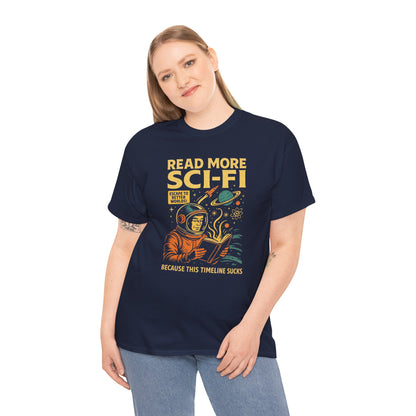 vintage sci fi reader graphic tee