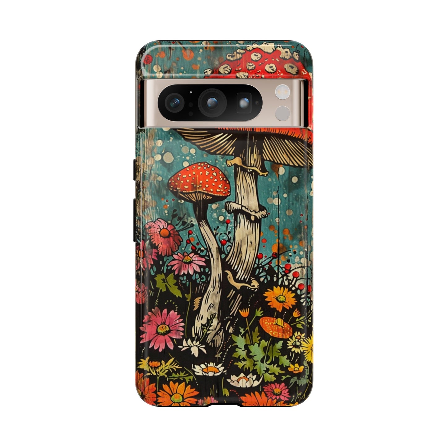 Trippy Magic Mushroom Retro Art Phone Case