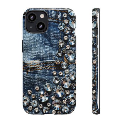 Blue Jean Queen Rhinestone Bling Phone Case