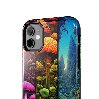 Life is just a fantasy, Mushroom, Flower Stained Glass iPhone Case | Psychedelic Natural Beauty