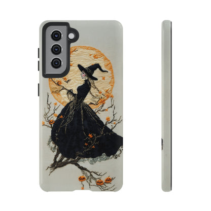 Halloween Witch Autumn iPhone Case, Embroidered Style