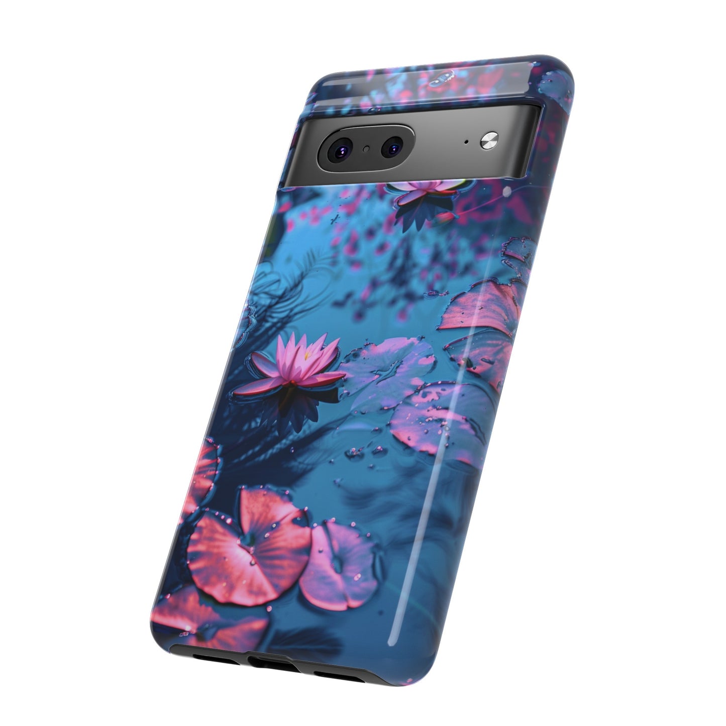 Magenta and Blue Color Zen Lily Pad Phone Case