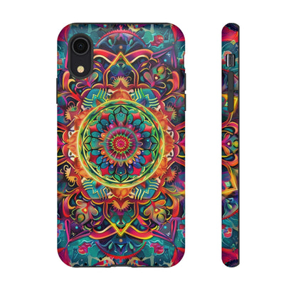 Cosmic Stained Glass Mandala Phone Case