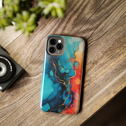 Marbled Watercolor iPhone Case | Embrace the Mesmerizing Multicolor Art