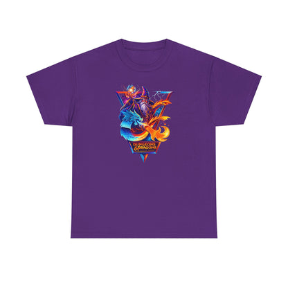 Fantasy Dungeons & Dragons Wizard and Dragon Retro Fantasy T-Shirt