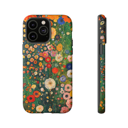 Gustav Klimt Style Flower Garden Painting Phone Case