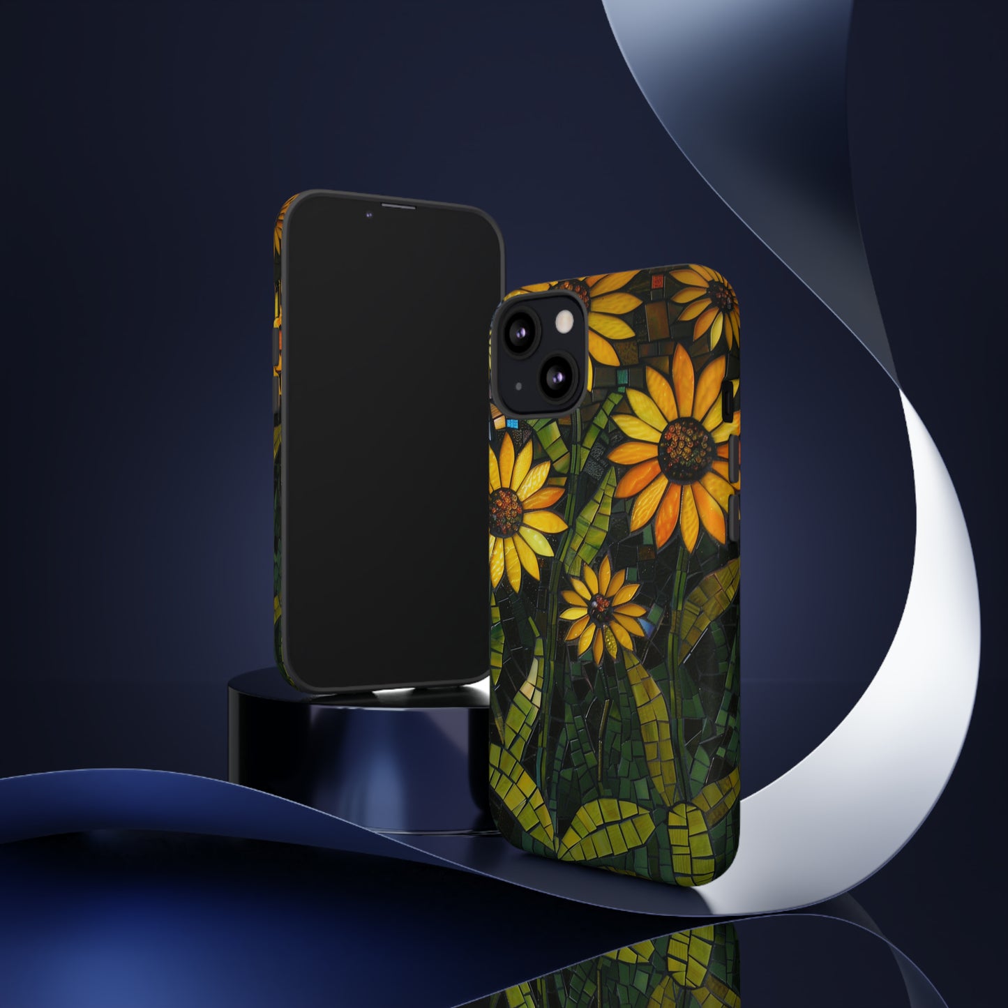 Yellow and Gold Daisy Mosaic Stained Glass Phone Case