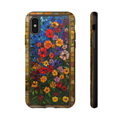 Gustav Klimt Style Flower Garden Painting Phone Case for iPhone 15, 14, Pro Max, 13, 12 & Samsung Galaxy S23, S22, S21, Google Pixel