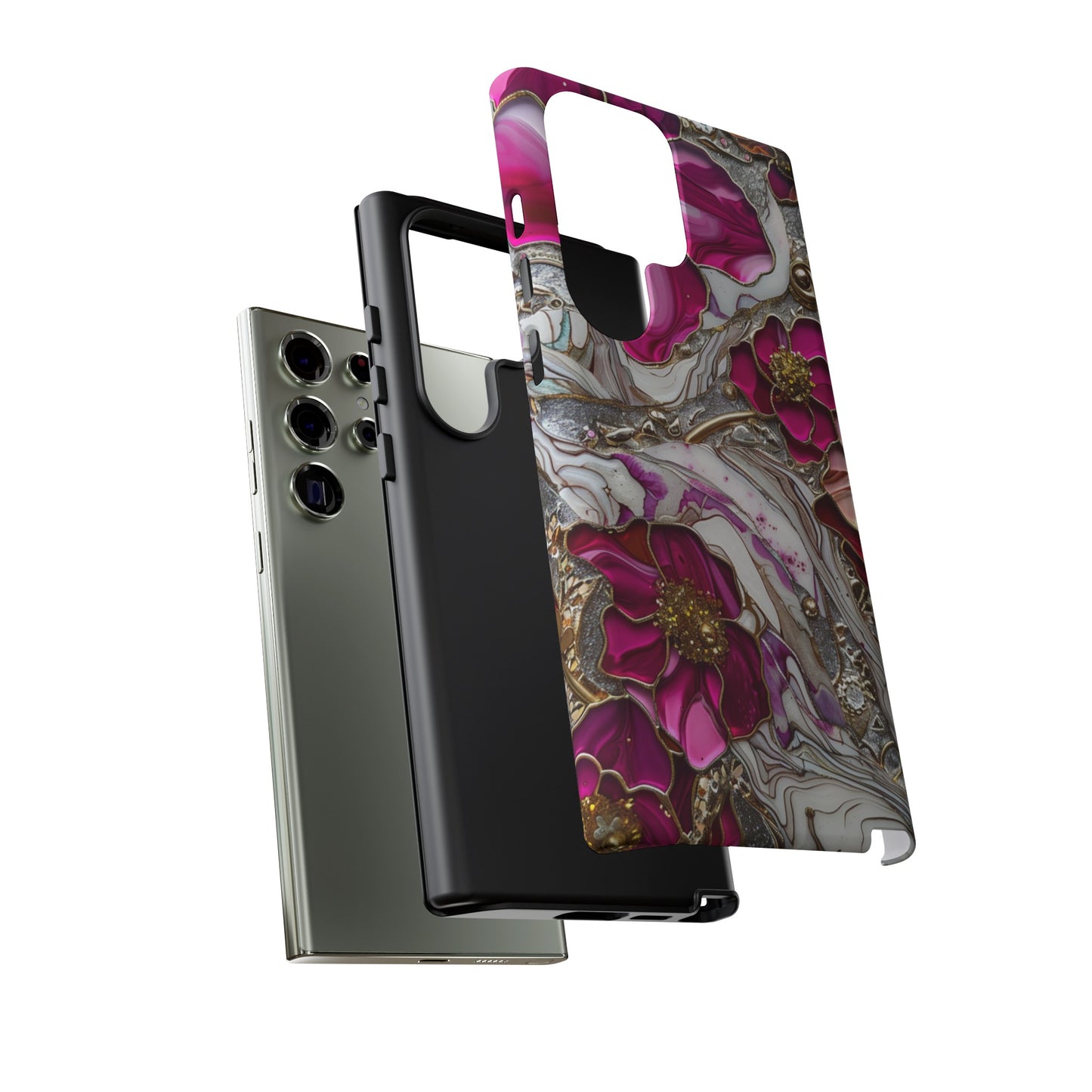 Stained Glass Magenta Floral Paisley Explosion Phone Case