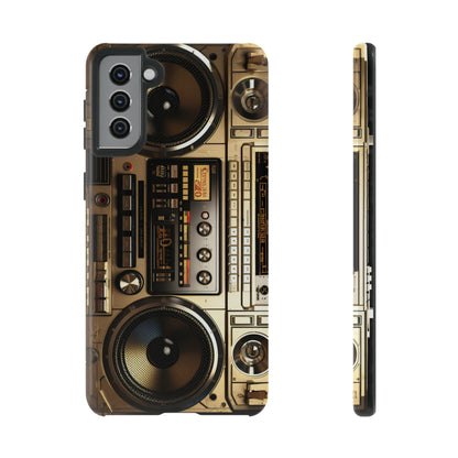 Urban Beats: Boombox Hip Hop Music Pixel Phone Case | Retro Rhythms for iPhone 15 Models