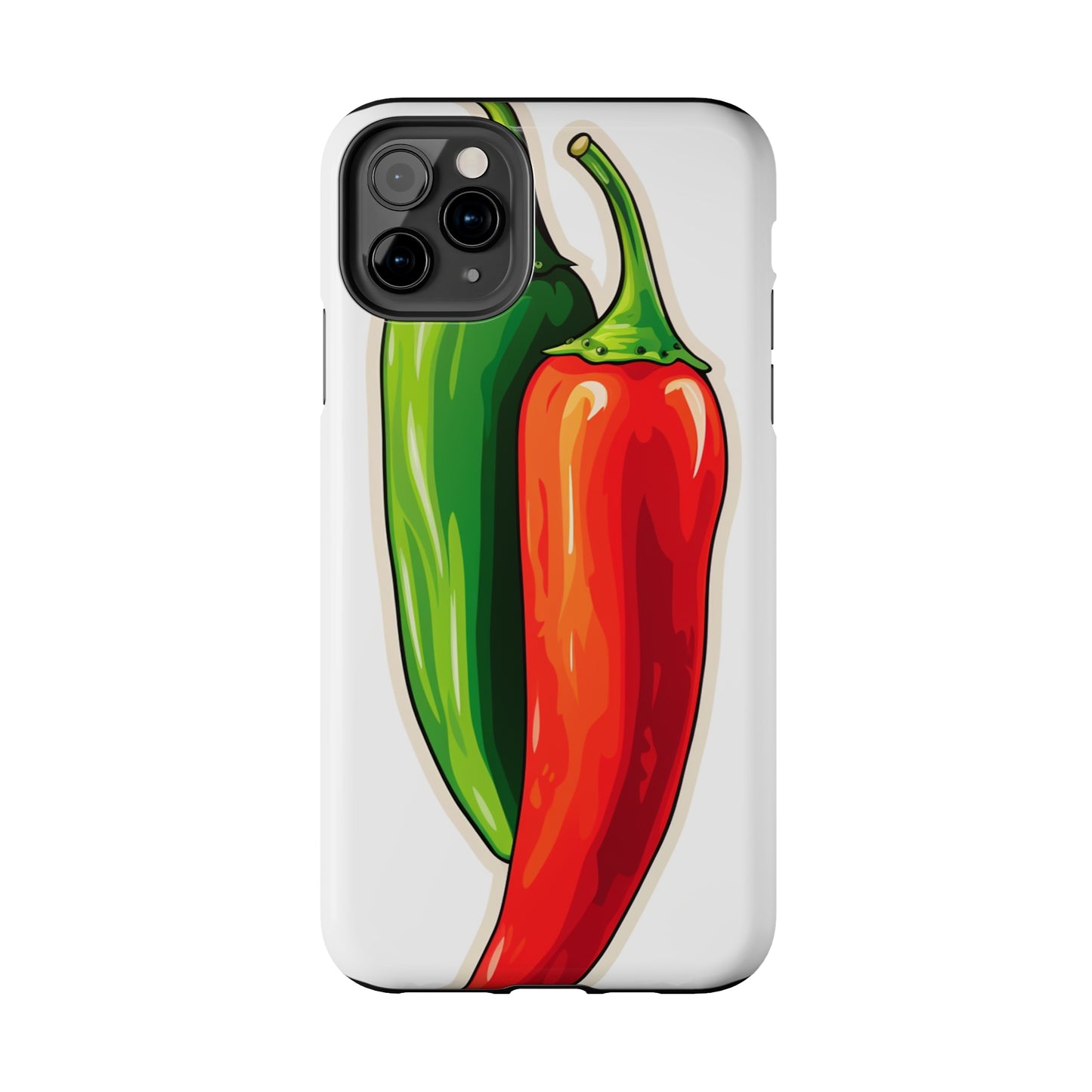 Green or Red Hot Chiles iPhone Case | New Mexico Fiery Flavors for Spice Lovers