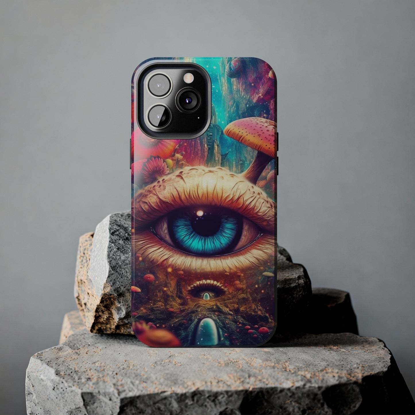 Eye of the Mushroom Psychedelic Art iPhone Case | Embrace the Trippy Enigma