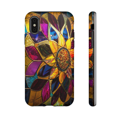 Cosmic Stained Glass Mandala Phone Case