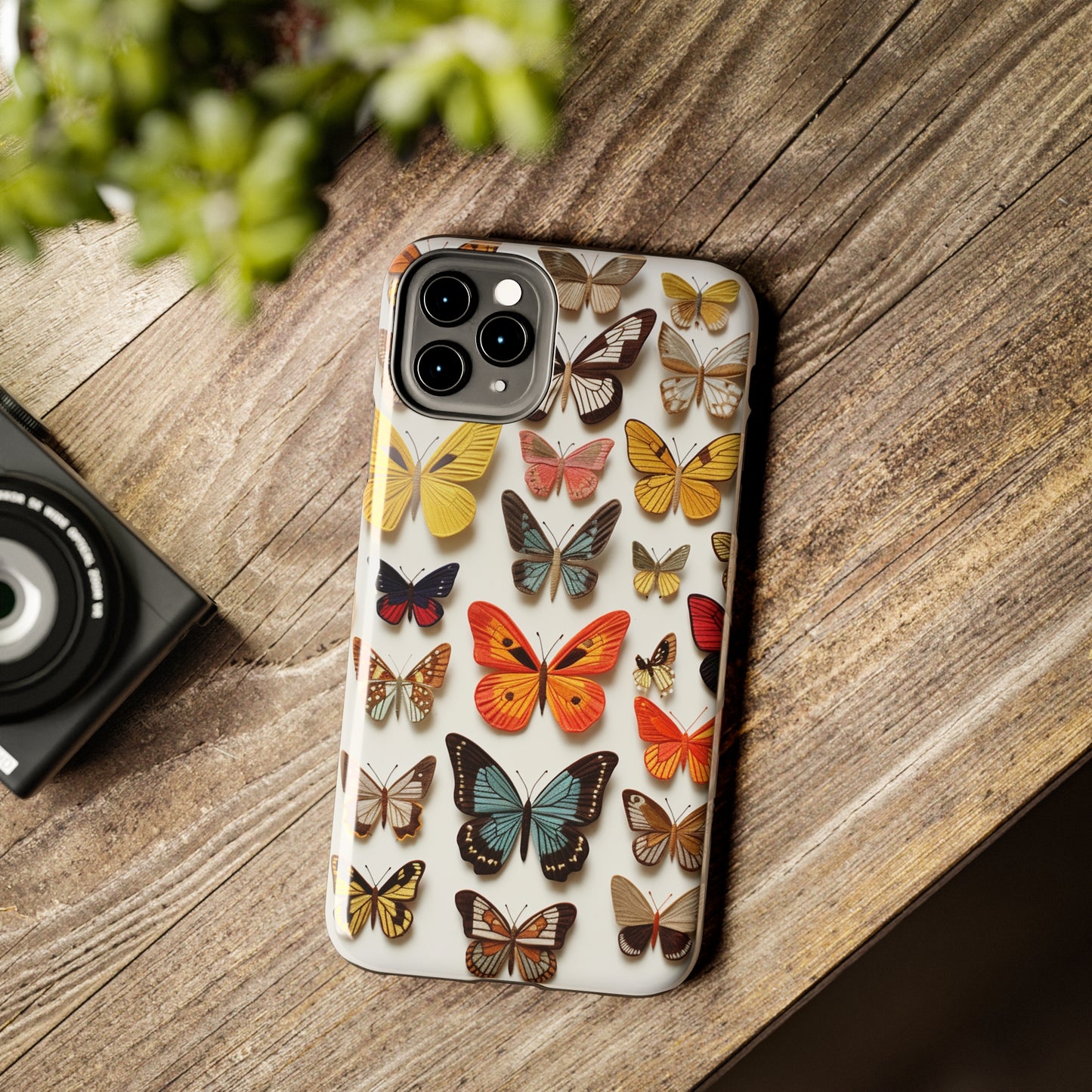 Elegant Embroidery: Delicate Butterfly iPhone Case – Crafted with Precision