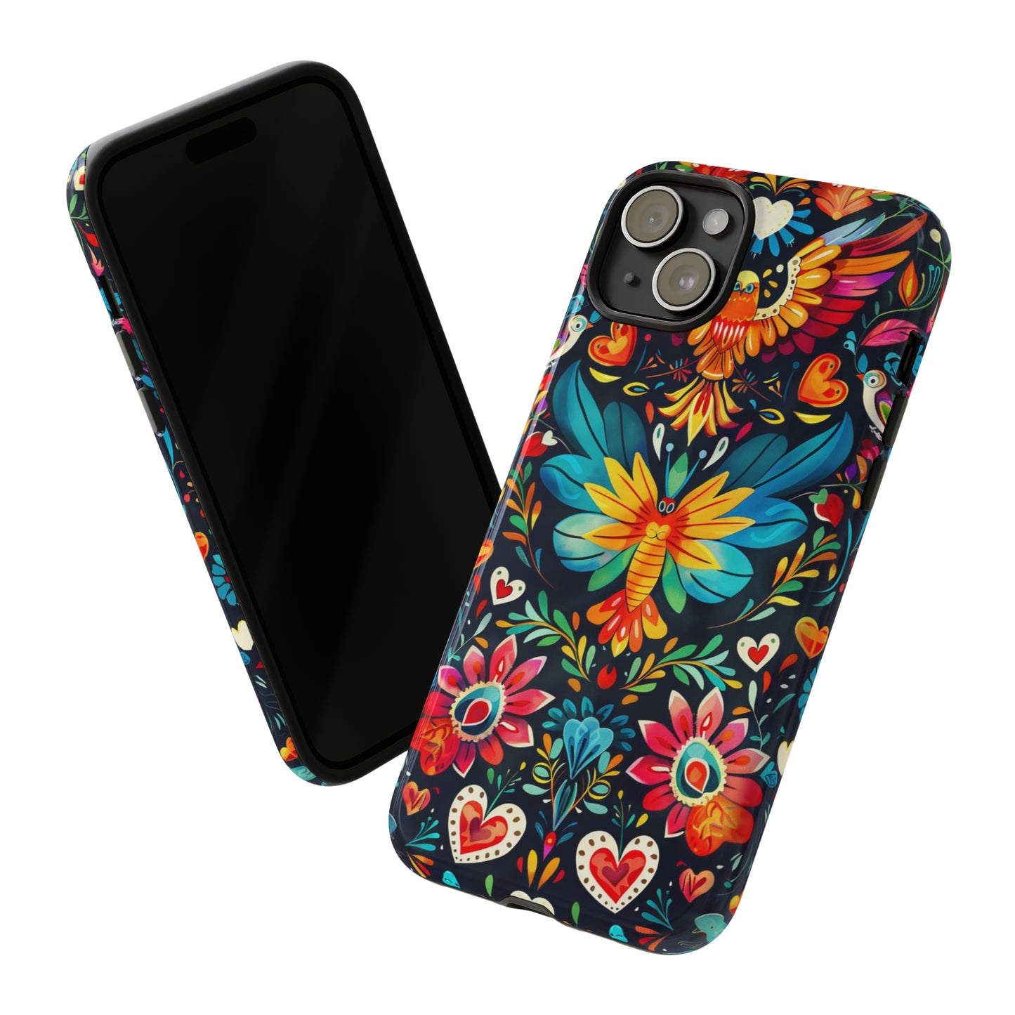 Floral Explosion Magic Hearts Phone Case