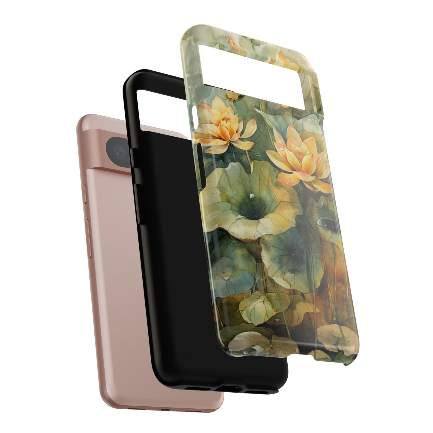 Zen Lotus Watercolor Painting iPhone 15 Case