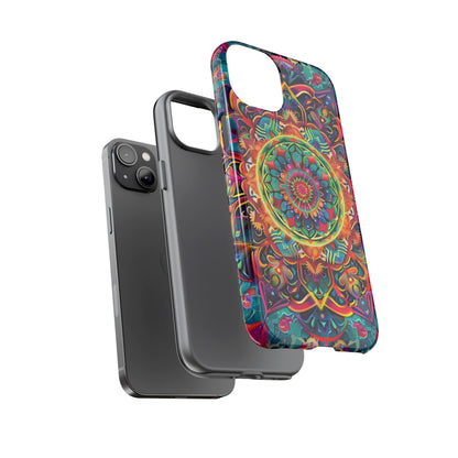 Cosmic Stained Glass Mandala Phone Case