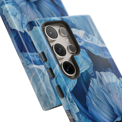 Floral Blue Iris Oil Painting Flower Phone Case