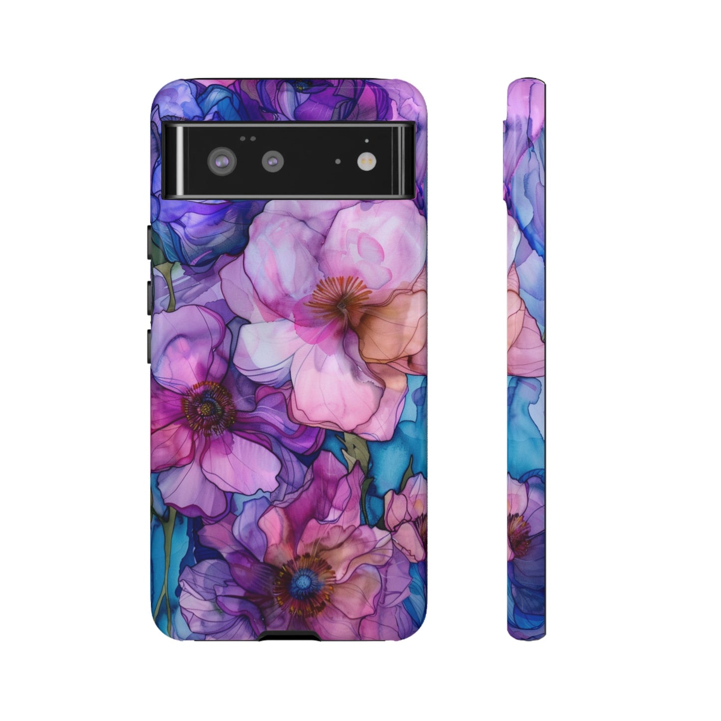 Purple Flower Stained Glass Phone Case