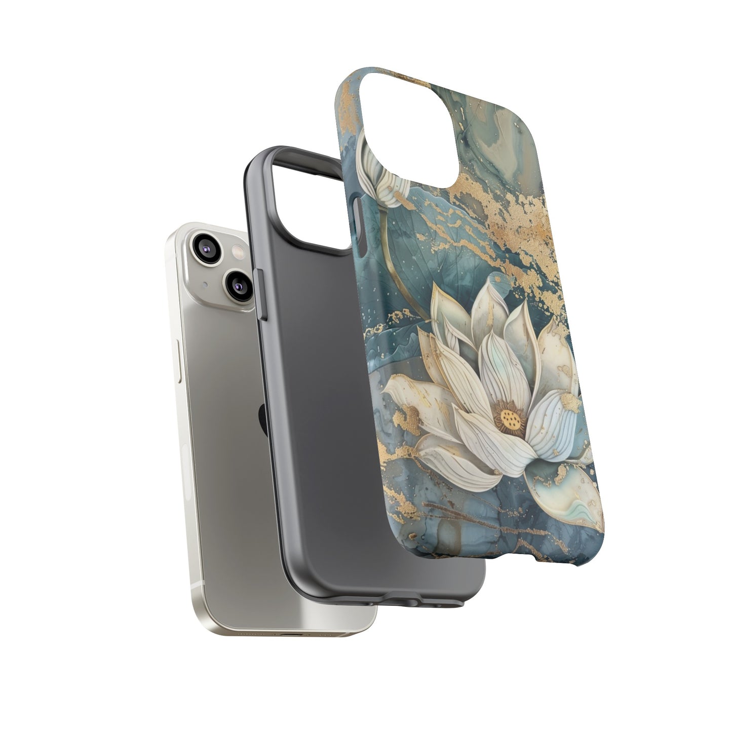 Zen Lotus Gold Floral Phone Case