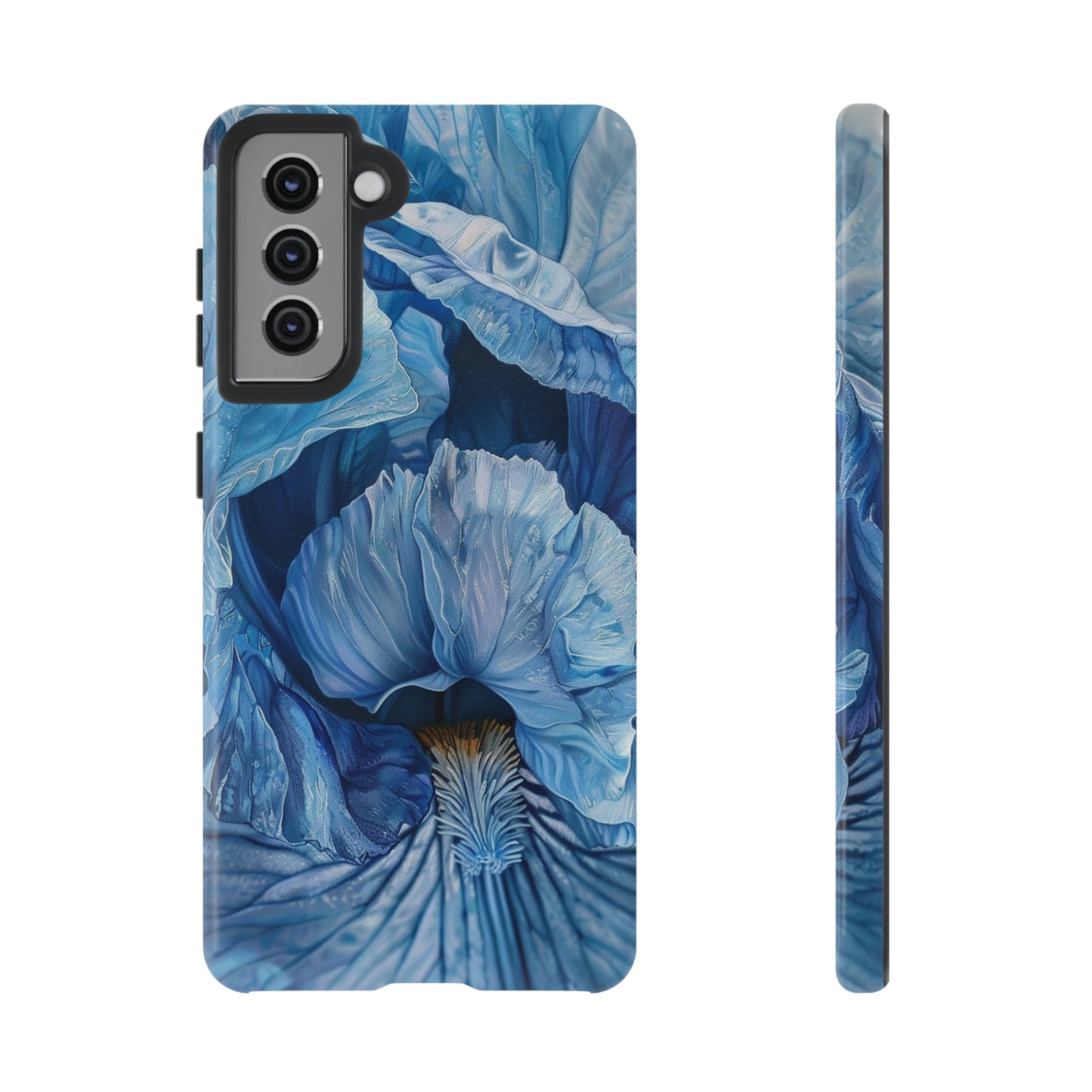 Floral Blue Iris Oil Painting Flower Phone Case