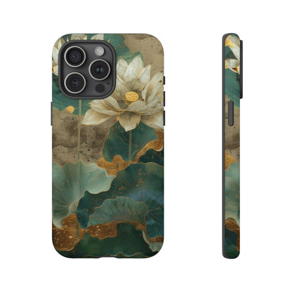 Zen Stained Glass Lotus Floral Design Phone Case