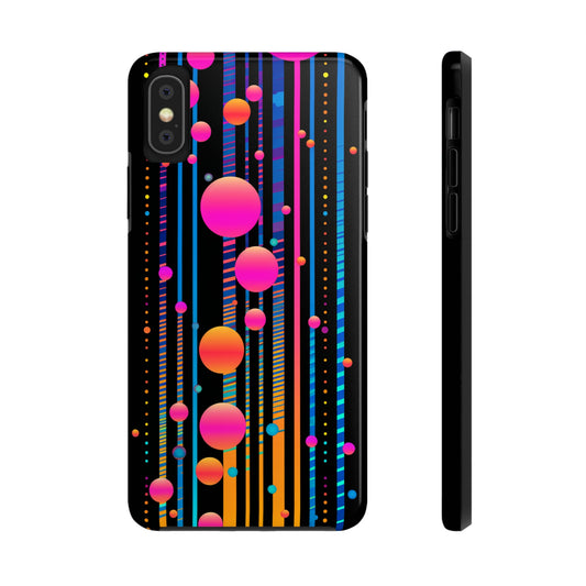 iPhone Tough Case with nostalgic psychedelic bubbles design