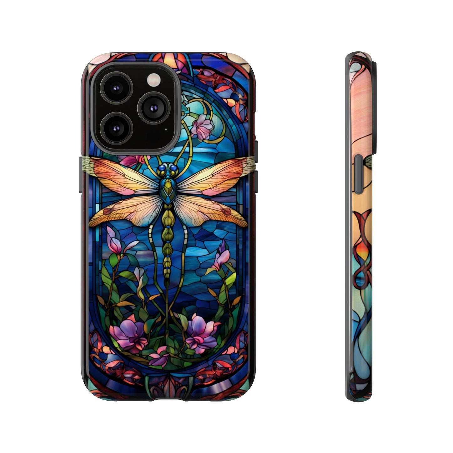 Art Nouveau Stained Glass Dragonfly Phone Case