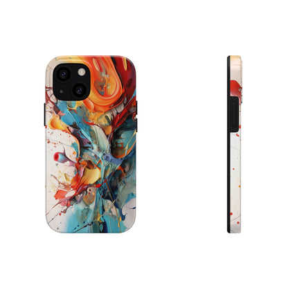 Abstract Color Splash iPhone Tough Case | Boldly Express Your Style with Enhanced Protection