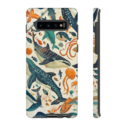 Undersea World Shark, Turtle, Manta Ray Phone Case