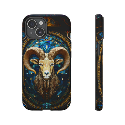 Aries Astrology Stained Glass Design Phone Case