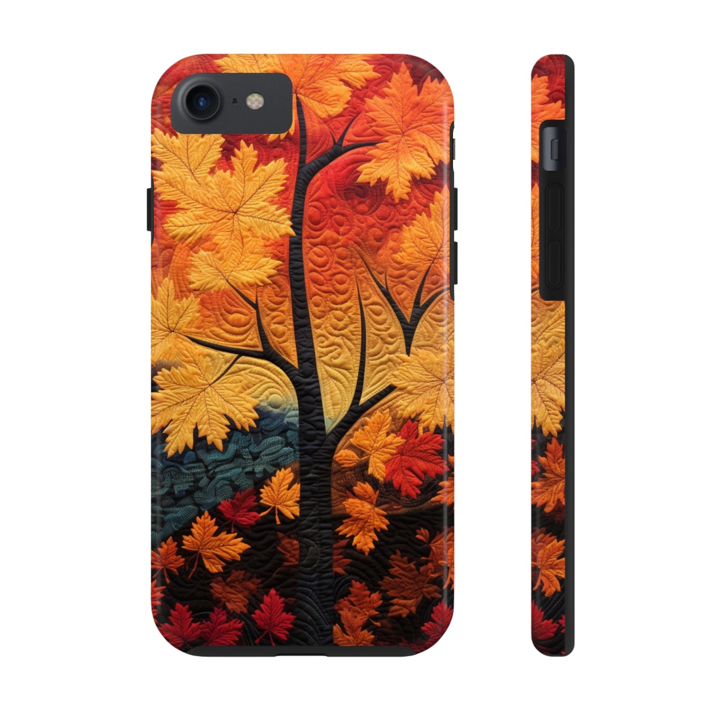 Autumn Forest Embroidered iPhone Case