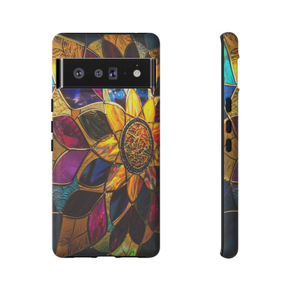 Cosmic Stained Glass Mandala Phone Case