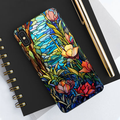 Stained Glass Floral Aesthetic iPhone Tough Case | Embrace Elegance and Durability